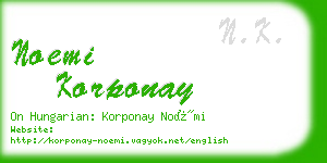 noemi korponay business card